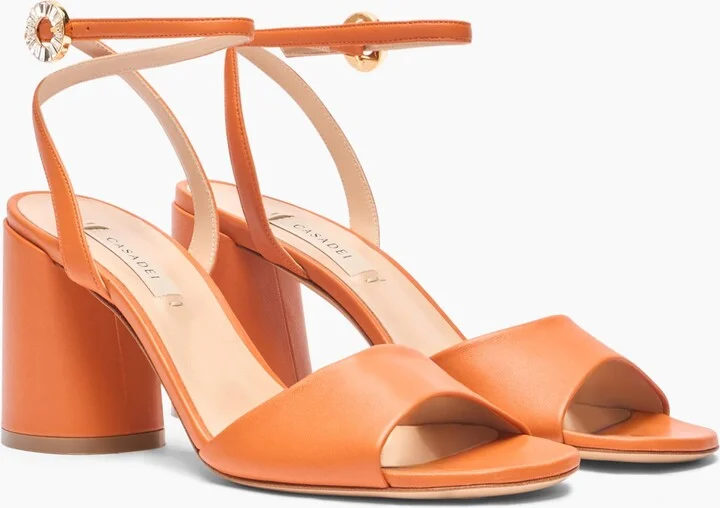 Casadei Cleo Leather Sandals - Woman Sandals Paprika 37.5 - Image 2