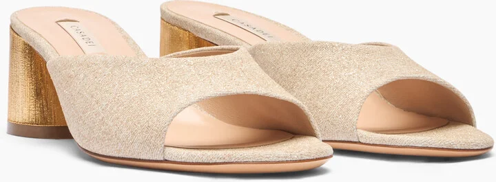 Casadei Cleo Opera Bellagio Mules - Woman Mules Gold 40.5 - Image 2