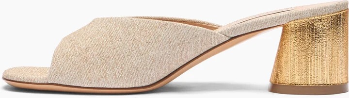 Casadei Cleo Opera Bellagio Mules - Woman Mules Gold 40.5 - Image 3