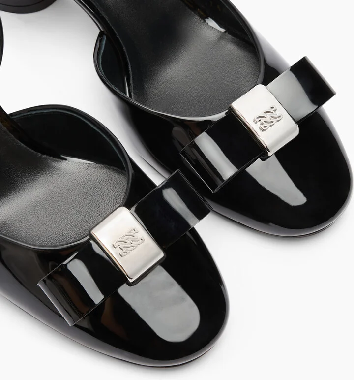 Casadei Cleo Patent Leather Open Pumps - Woman Pumps And Slingback Black 41 - Image 5