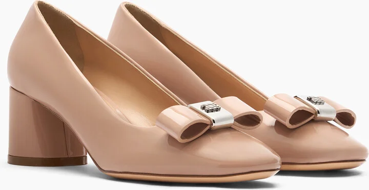 Casadei Cleo Patent Leather Pumps - Woman Pumps And Slingback Sand 37 - Image 2
