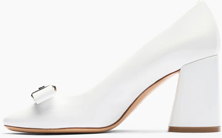 Casadei Cleo Patent Leather Pumps - Woman Pumps And Slingback White 37 - Image 3