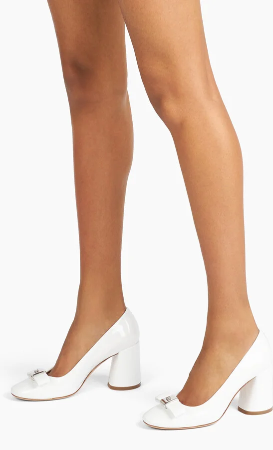 Casadei Cleo Patent Leather Pumps - Woman Pumps And Slingback White 37 - Image 6