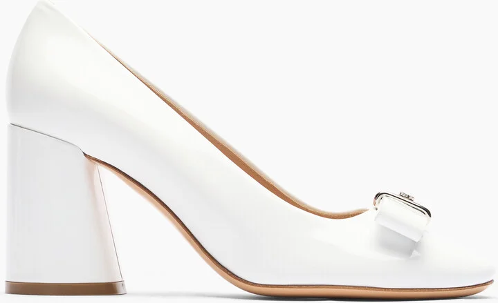 Casadei Cleo Patent Leather Pumps - Woman Pumps And Slingback White 37