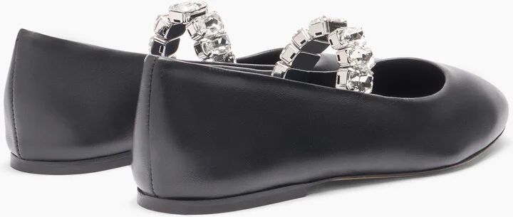 Casadei Crystal Ballet Flats - Woman Flats And Loafers Black 38 - Image 4