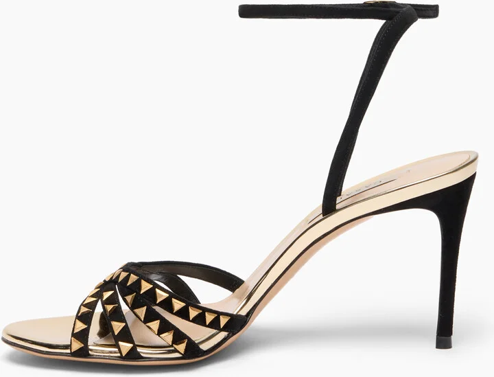 Casadei Divine Sandal - Woman Sandals Gold Black 36.5 - Image 3