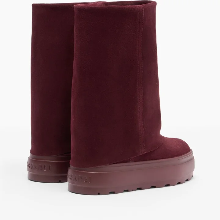 Casadei Double Face High Boots - Woman High Boots Rubino 35 - Image 4