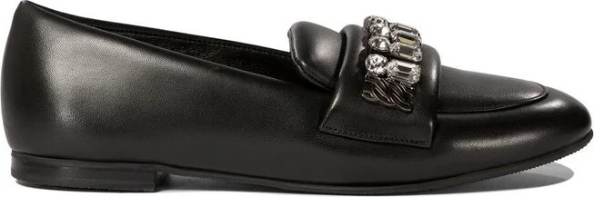 Casadei Embellished Slip-On Flat Shoes