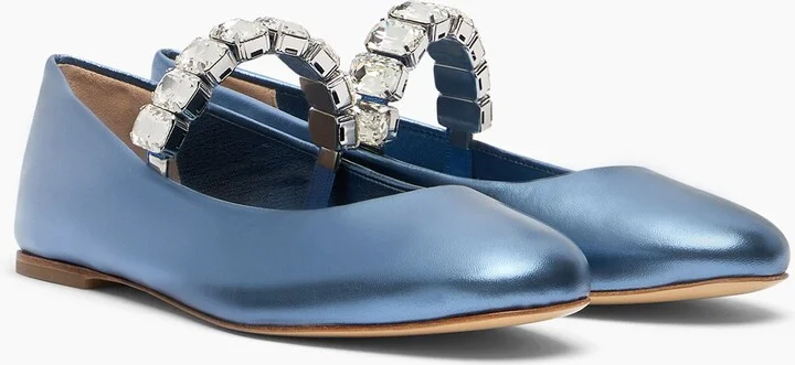 Casadei Flash Ballet Flats - Woman Flats And Loafers Denim 41 - Image 2