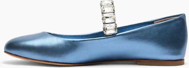 Casadei Flash Ballet Flats - Woman Flats And Loafers Denim 41 - Image 3