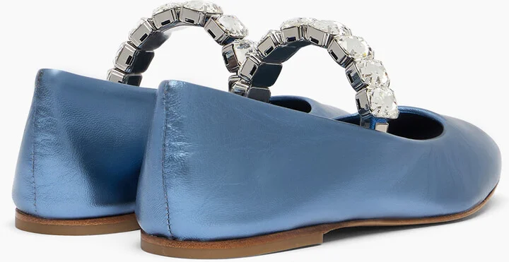 Casadei Flash Ballet Flats - Woman Flats And Loafers Denim 41 - Image 4
