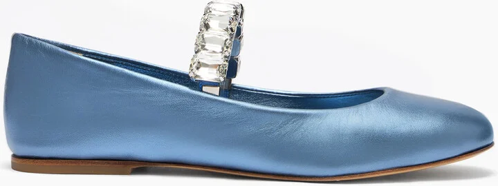 Casadei Flash Ballet Flats - Woman Flats And Loafers Denim 41