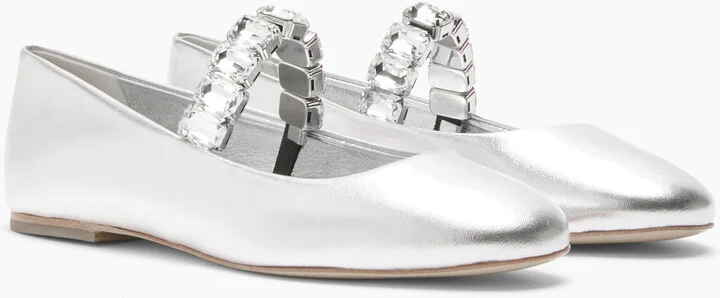 Casadei Flash Ballet Flats - Woman Flats And Loafers Silver 36 - Image 2