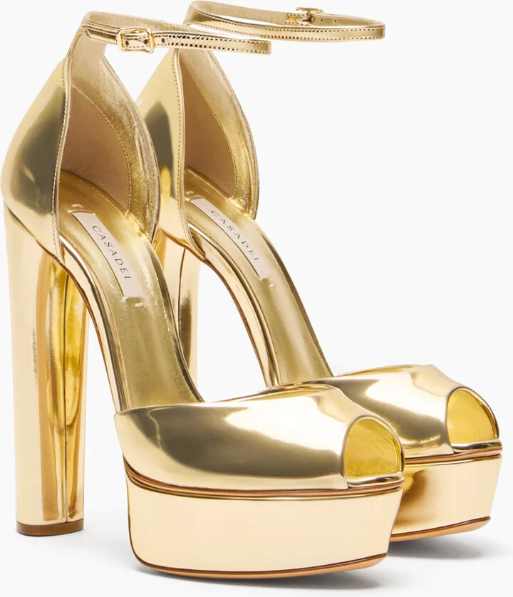 Casadei Flora Intestellar Platform Sandals - Woman Platforms Platinum 39 - Image 2