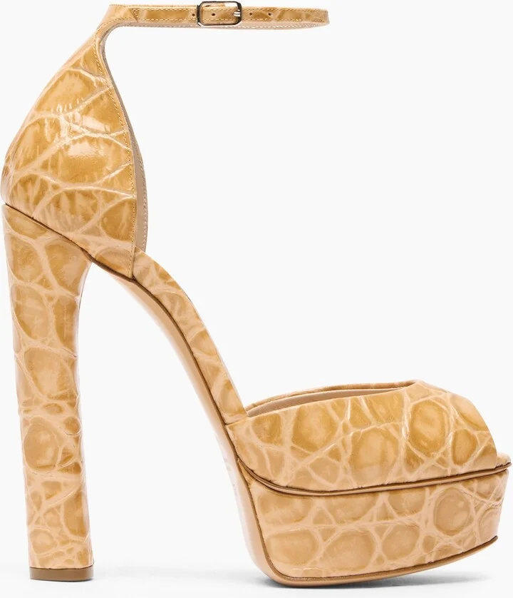 Casadei Flora Jurassic Platform Sandals - Woman Platforms Toffee 41