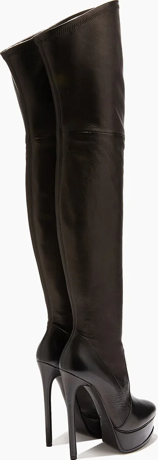 Casadei Flora Over The Knee  - Woman Platforms Black 40.5 - Image 4
