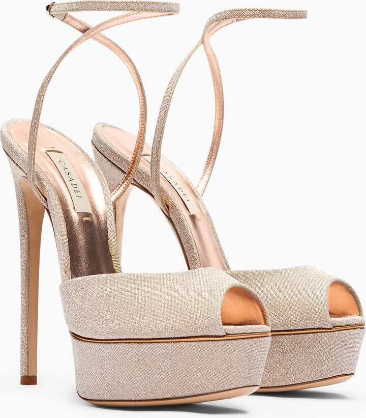 Casadei Flora Solar Eclipse Platform Sandals - Woman Platforms Nude 35.5 - Image 2