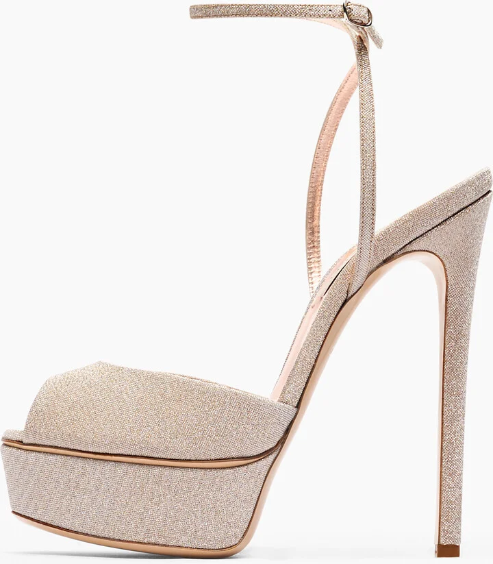 Casadei Flora Solar Eclipse Platform Sandals - Woman Platforms Nude 35.5 - Image 3