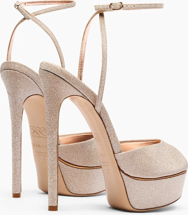 Casadei Flora Solar Eclipse Platform Sandals - Woman Platforms Nude 35.5 - Image 4