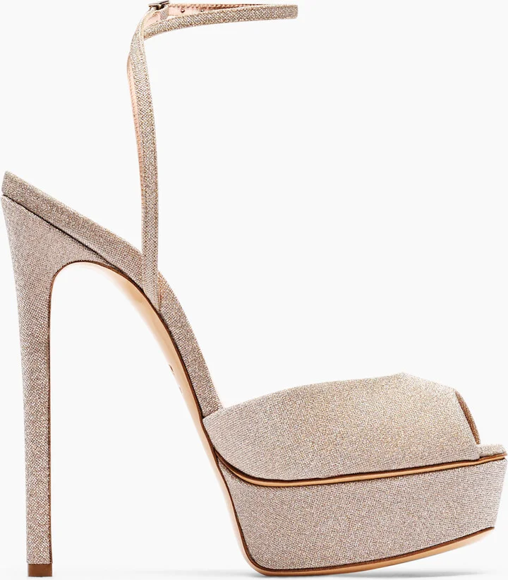 Casadei Flora Solar Eclipse Platform Sandals - Woman Platforms Nude 35.5