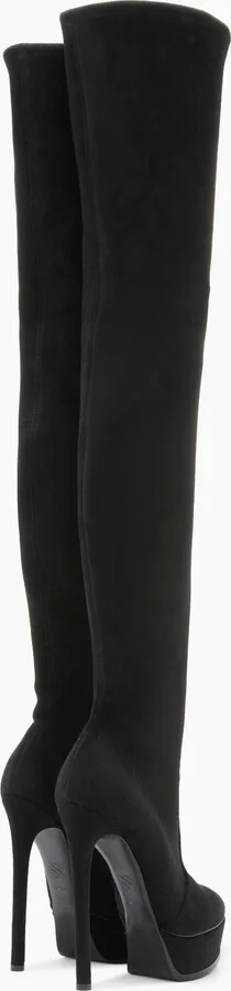 Casadei Flora - Woman Over The Knee Boots Black 39 - Image 4