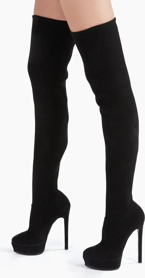 Casadei Flora - Woman Over The Knee Boots Black 39 - Image 6