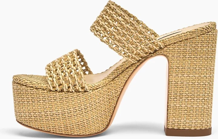 Casadei Goldeneye Isa Platform - Woman Wedges And Slides Bambu 36 - Image 3