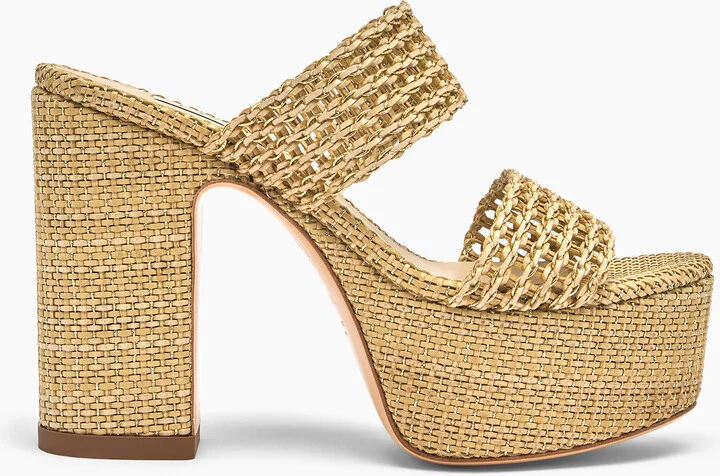 Casadei Goldeneye Isa Platform - Woman Wedges And Slides Bambu 36
