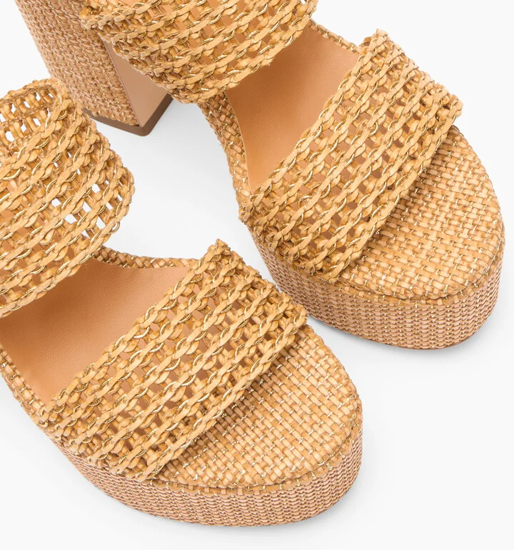 Casadei Goldeneye Isa Wedges - Woman Wedges And Slides Natur 37 - Image 5