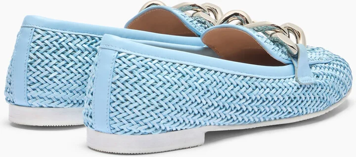 Casadei Hanoi Loafers - Woman Flats And Loafers Sky 36.5 - Image 4