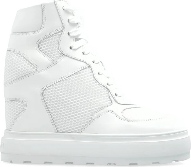 Casadei High-Top Mesh Panel Sneakers