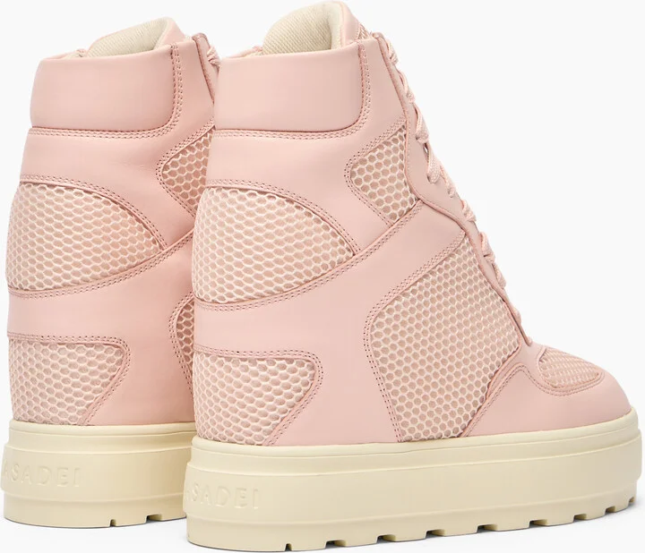 Casadei High Top Net & Leather Sneakers - Woman Sneakers Minou 42 - Image 4