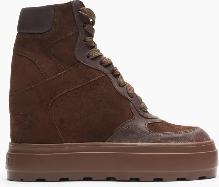 Casadei High Top Suede Sneakers - Woman Sneakers Cacao 38