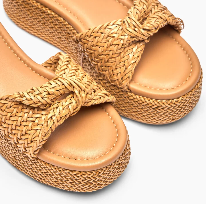 Casadei Insideout Hanoi Wedges - Woman Wedges And Slides Natur 39 - Image 5