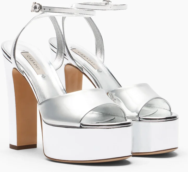 Casadei Interstellar Patty Platform - Woman Platforms Silver 37 - Image 2
