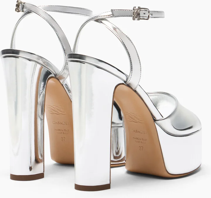 Casadei Interstellar Patty Platform - Woman Platforms Silver 37 - Image 4