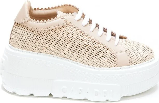 Casadei Interwoven-Detailed Chunky Lace-Up Sneakers