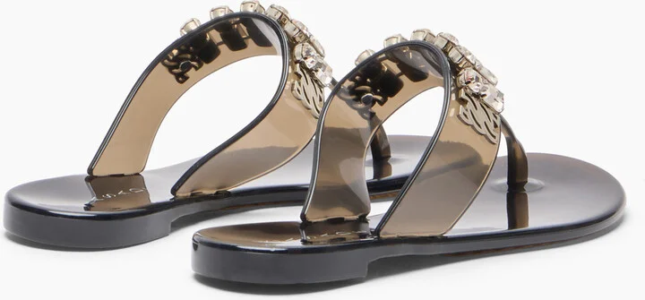Casadei Jelly Decor Sandals - Woman Flats And Loafers Black 36 - Image 4