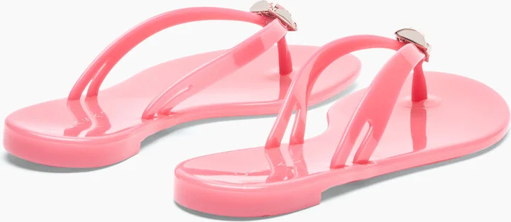 Casadei Jelly Flip Flops - Woman Flats And Loafers Coral 36 - Image 4
