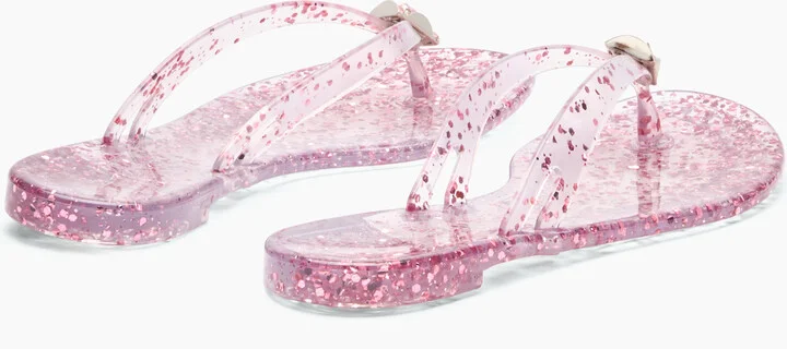 Casadei Jelly Glitter Flip Flops - Woman Flats And Loafers Ice And Baby 41 - Image 4