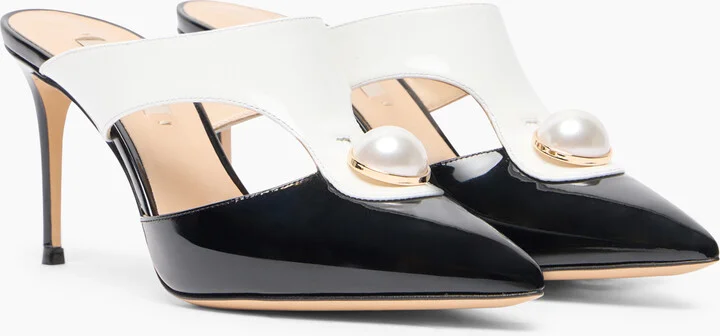 Casadei Julia Big Pink Mules - Woman Mules Black And White 36 - Image 2
