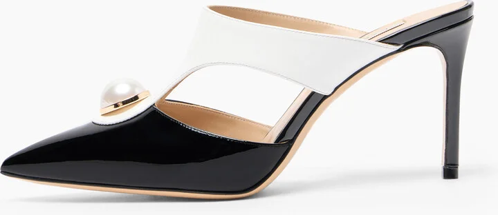 Casadei Julia Big Pink Mules - Woman Mules Black And White 36 - Image 3