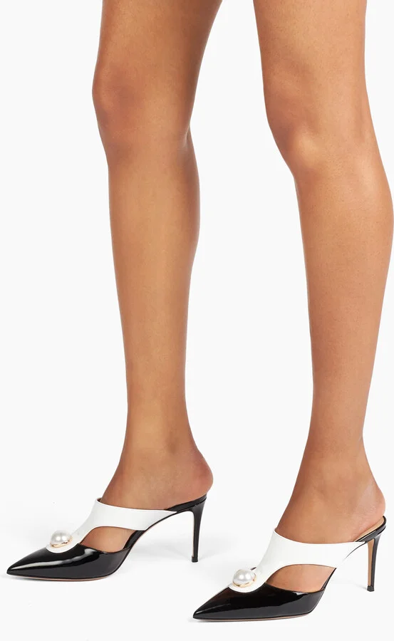 Casadei Julia Big Pink Mules - Woman Mules Black And White 36 - Image 6