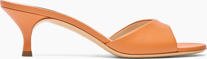 Casadei Julia Kitten Leather Mules - Woman Mules Paprika 36