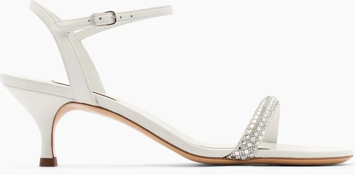 Casadei Julia Kitten Stratosphere Sandals - Woman Sandals White And Crystal 39.5