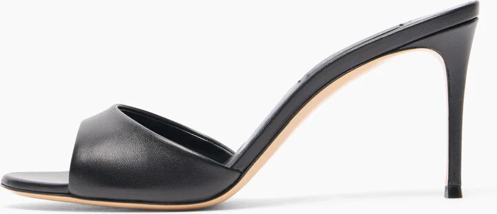 Casadei Julia Leather Mules - Woman Mules Black 37.5 - Image 3