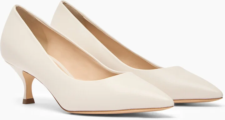 Casadei Julia Leather Pumps - Woman Pumps And Slingback Ecrù 36.5 - Image 2