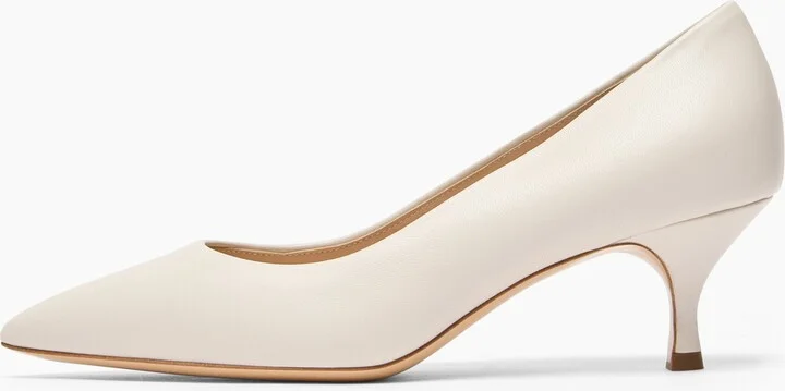 Casadei Julia Leather Pumps - Woman Pumps And Slingback Ecrù 36.5 - Image 3