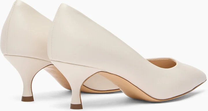 Casadei Julia Leather Pumps - Woman Pumps And Slingback Ecrù 36.5 - Image 4