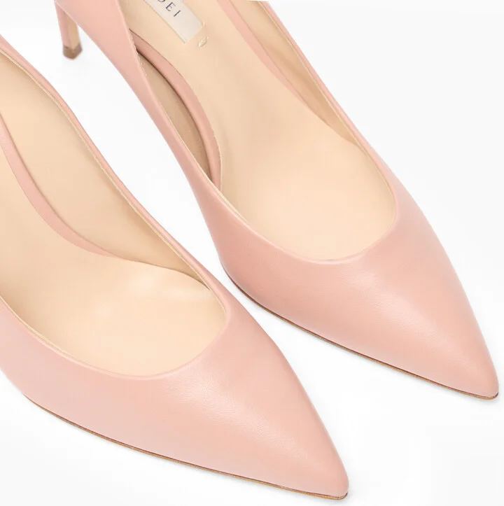 Casadei Julia Leather Pumps - Woman Pumps And Slingback Rosè 37 - Image 5